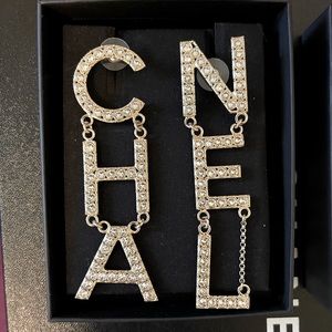 Chanel “CHA NEL” Name Earrings